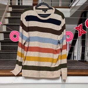 J. Crew Men’s Striped Cashmere Sweater